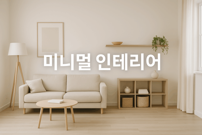 미니멀 인테리어 셀프 집 꾸미기법